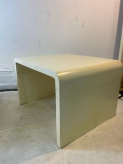 Karl Springer MODERN PAIR OF GOATSKIN WATERFALL TABLES - 2344446