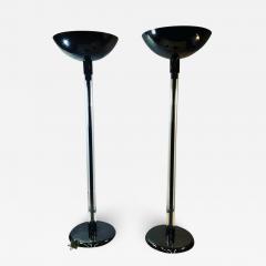 Karl Springer MODERN PAIR OF GUNMETAL AND LUCITE TORCHIERES BY KARL SPRINGER - 2833058