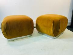 Karl Springer MODERN PAIR OF SOUFFLE STOOLS IN THE MANNER OF KARL SPRINGER - 1909776