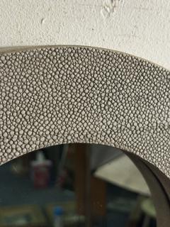 Karl Springer MODERNIST FAUX SHAGREEN MIRROR IN THE MANNER OF KARL SPRINGER - 4691177