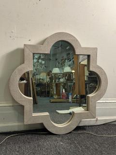 Karl Springer MODERNIST FAUX SHAGREEN MIRROR IN THE MANNER OF KARL SPRINGER - 4692916