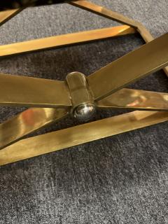 Karl Springer MODERNIST LUCITE AND BRASS BENCH CHROME MEDALLIONS MANNER OF KARL SPRINGER - 4105058