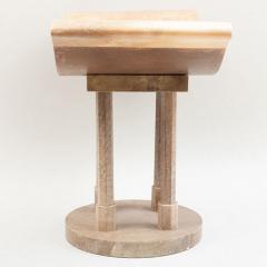 Karl Springer MODERNIST PARCHMENT STOOL IN THE MANNER OF KARL SPRINGER - 1911344