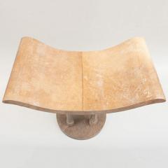 Karl Springer MODERNIST PARCHMENT STOOL IN THE MANNER OF KARL SPRINGER - 1911347