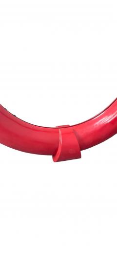 Karl Springer MODERNIST RED LACQUER ROUND MIRROR IN THE MANNER OF KARL SPRINGER - 4466179