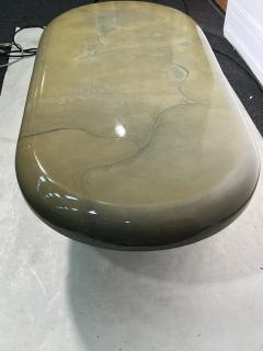 Karl Springer MODERNIST SCULPTURAL GOATSKIN COFFEE TABLE BY KARL SPRINGER - 2803297