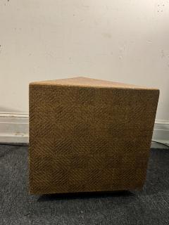 Karl Springer MODERNIST TRIANGULAR GRASSCLOTH TABLES IN THE MANNER OF KARL SPRINGER - 4691215