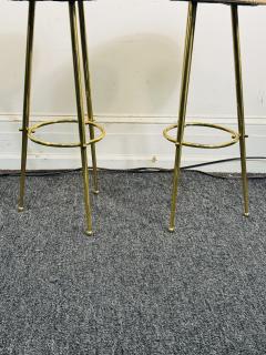 Karl Springer MODERNIST TUBULAR BRASS BALL BAR STOOLS - 4348535