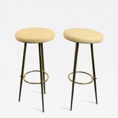 Karl Springer MODERNIST TUBULAR BRASS BALL BAR STOOLS - 4401593