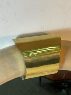Karl Springer MONUMENTAL MODERN GOATSKIN AND BRASS MIRROR BY KARL SPRINGER - 2419655