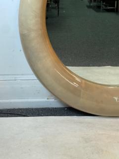 Karl Springer MONUMENTAL MODERN GOATSKIN AND BRASS MIRROR BY KARL SPRINGER - 2419658