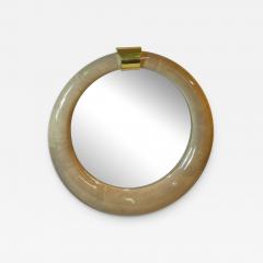 Karl Springer MONUMENTAL MODERN GOATSKIN AND BRASS MIRROR BY KARL SPRINGER - 2420586