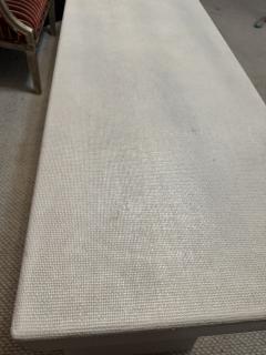 Karl Springer MONUMENTAL MODERNIST WHITE LINEN CONSOLE IN THE MANNER OF KARL SPRINGER - 4353190