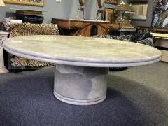 Karl Springer MONUMENTAL ROUND GOATSKIN DINING TABLE BY KARL SPRINGER - 4104526