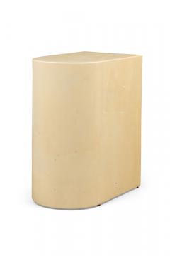 Karl Springer Mid Century Continental Karl Springer GoatSkin Pedestal End Table - 4274409