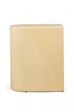 Karl Springer Mid Century Continental Karl Springer GoatSkin Pedestal End Table - 4274410