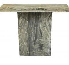Karl Springer Mid Century Italian Post Modern Gray Marble Console Table or Sofa Table - 3511377
