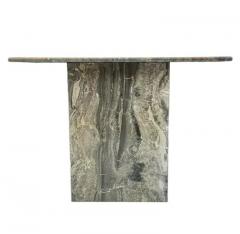 Karl Springer Mid Century Italian Post Modern Gray Marble Console Table or Sofa Table - 3511379