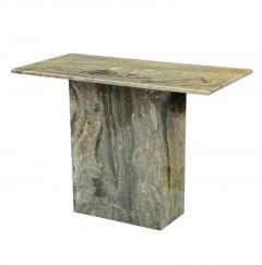 Karl Springer Mid Century Italian Post Modern Gray Marble Console Table or Sofa Table - 3511381