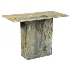 Karl Springer Mid Century Italian Post Modern Gray Marble Console Table or Sofa Table - 3511386