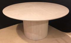 Karl Springer Mid Century Modern Karl Springer Circular Dining Table with 3 Leaves - 1248002