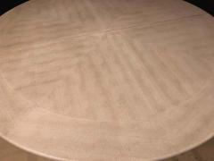 Karl Springer Mid Century Modern Karl Springer Circular Dining Table with 3 Leaves - 1248008