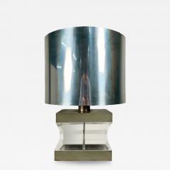 Karl Springer Mid Century Modern Lucite and Chrome Table Desk Lamp Karl Springer Style - 3281319