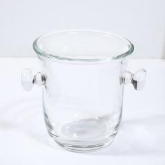 Karl Springer Mid Century Modernist Glass Ice Bucket Signed Karl Springer - 3975935