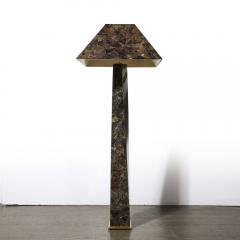 Karl Springer Mid Century Modernist J M F Floor Lamp in Tessellated Penshell by Karl Springer - 3473921