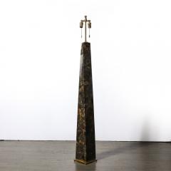 Karl Springer Mid Century Modernist J M F Floor Lamp in Tessellated Penshell by Karl Springer - 3473924