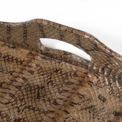 Karl Springer Mid Century Modernist Python Skin Tray by Karl Springer - 4653817