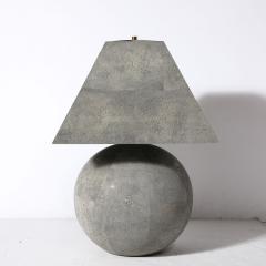 Karl Springer Mid Century Modernist Tessellated Shagreen Geometric Table Lamp by Karl Springer - 3473916