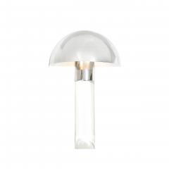 Karl Springer Mid Century Mushroom Sconce by Karl Springer in Polished Chrome Lucite - 4566554