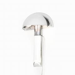 Karl Springer Mid Century Mushroom Sconce by Karl Springer in Polished Chrome Lucite - 4566555