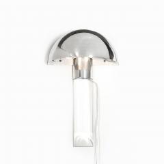Karl Springer Mid Century Mushroom Sconce by Karl Springer in Polished Chrome Lucite - 4566557