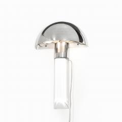 Karl Springer Mid Century Mushroom Sconce by Karl Springer in Polished Chrome Lucite - 4566560