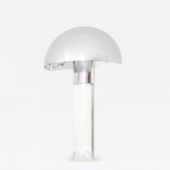 Karl Springer Mid Century Mushroom Sconce by Karl Springer in Polished Chrome Lucite - 4567879