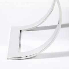 Karl Springer Mid Century Polished Steel Holly Hunt Leather JMF Bench by Karl Springer - 4347259