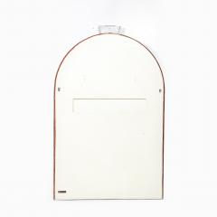 Karl Springer Mid Century Tessellated Lacquered Goatskin Arched Mirror signed Karl Springer - 4826920