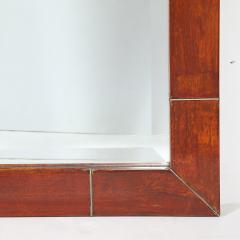 Karl Springer Mid Century Tessellated Lacquered Goatskin Arched Mirror signed Karl Springer - 4826945