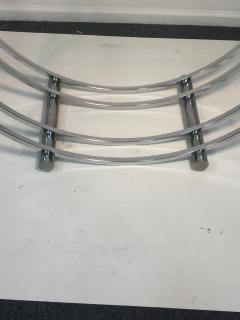 Karl Springer Modern Chrome Art Deco Revival U Band Console - 531997