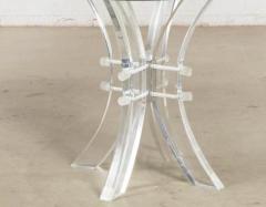 Karl Springer Modern Karl Springer Style Lucite Beveled Glass Circular Breakfast Table - 2142267