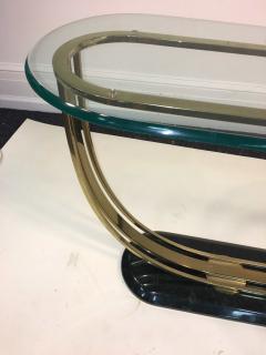 Karl Springer Modern U Shaped Console Table in the Manner of Karl Springer - 530751