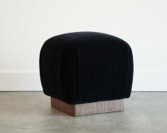 Karl Springer Mohair and Walnut Stools by Karl Springer C 1980s - 4598372
