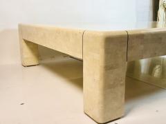 Karl Springer Monumental Coffee Table in Tessellated Stone Brass by Karl Springer Signed - 3545884