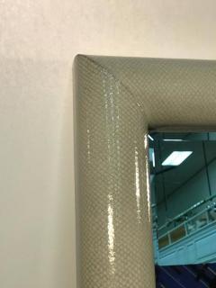 Karl Springer Monumental Faux Snakeskin Wall Mirror in the Manner of Karl Springer - 417879