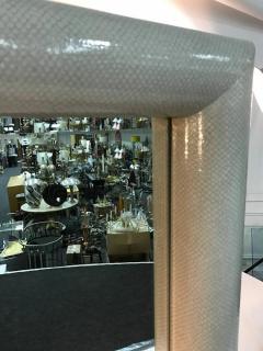Karl Springer Monumental Faux Snakeskin Wall Mirror in the Manner of Karl Springer - 417881