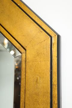 Karl Springer Octagonal Gilded and Ebonized Bevelled Mirror - 597433
