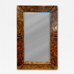 Karl Springer Original Signed Karl Springer Large Wall Hanging Mirror in Tessellated Horn - 4738352