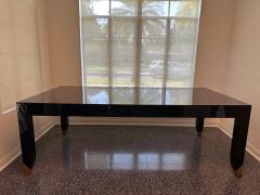 Karl Springer Original Vintage Karl Springer Executive Black Lacquered Desk - 4637055
